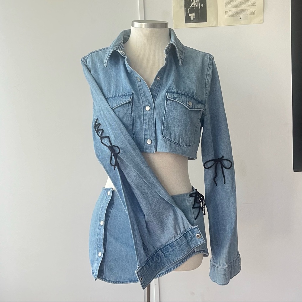 Denim top and skirt set - Picture 6 of 7